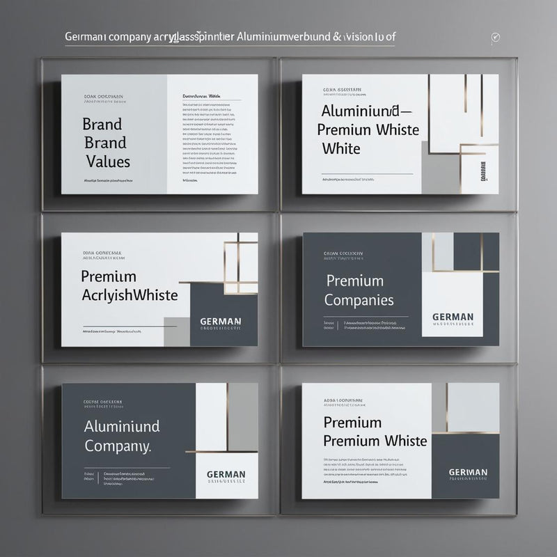 Acrylglasschilder Aluminiumverbund Premium Weiß