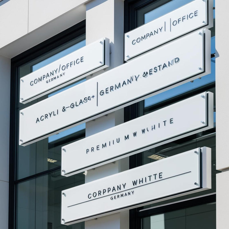 Acrylglasschilder Aluminiumverbund Premium Weiß