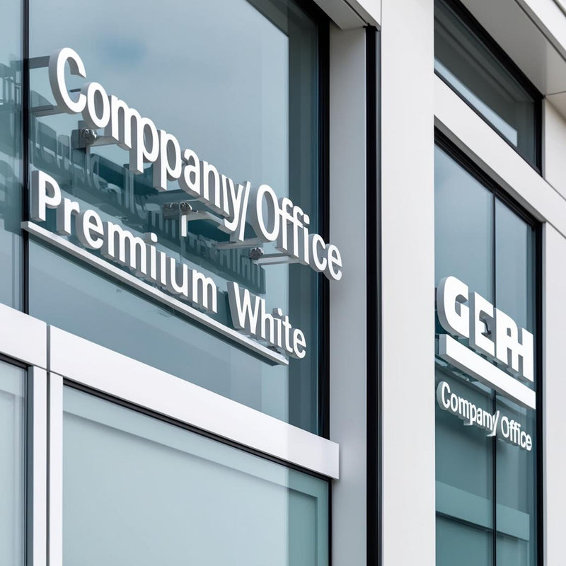 Acrylglasschilder Aluminiumverbund Premium Weiß
