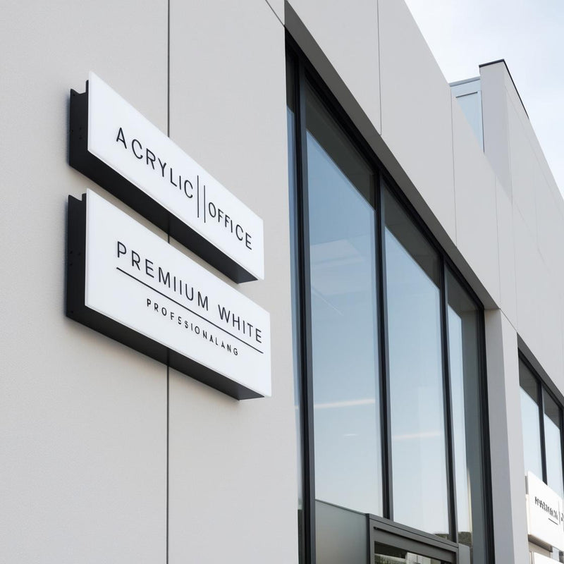 Acrylglasschilder Aluminiumverbund Premium Weiß