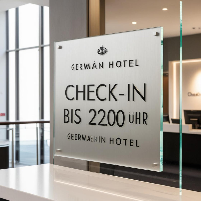 Acrylglasschilder Silber gebürstet