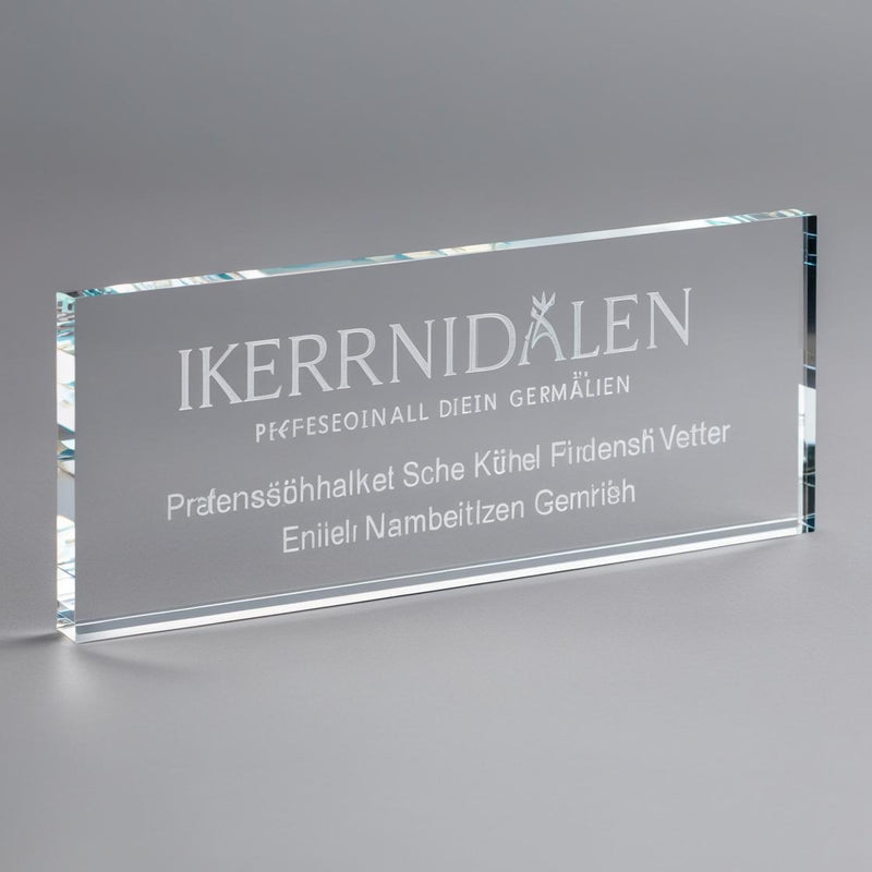 Acrylglasschilder aus XT Acryl – Transparent