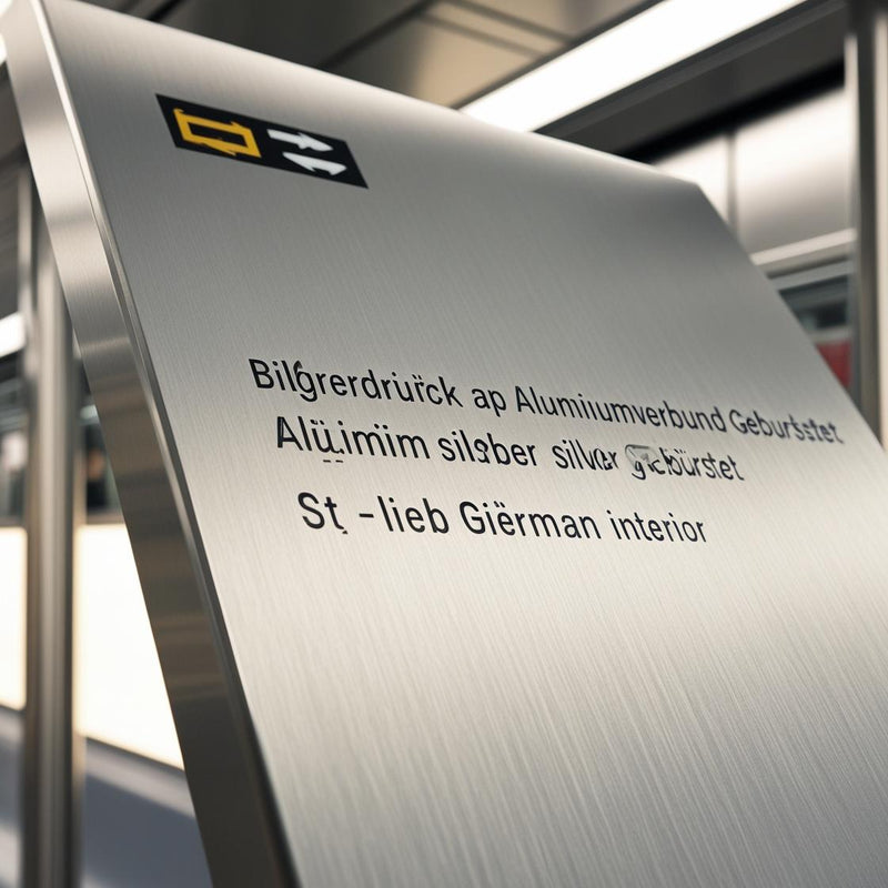Bilderdruck auf Aluminiumverbund Silber gebürstet