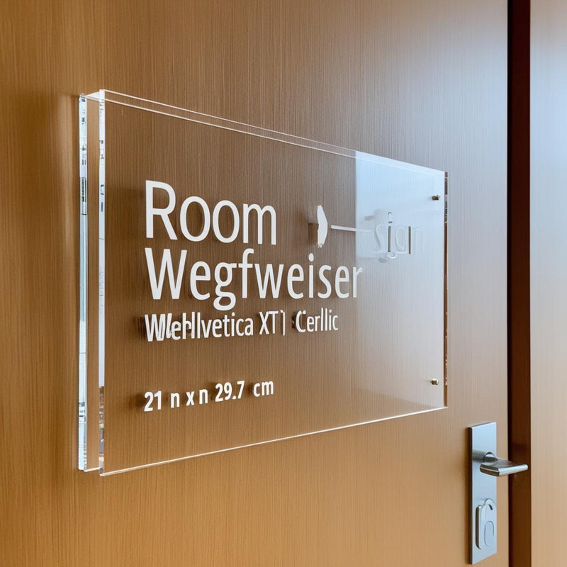 Wegweiser aus Acrylglas XT Transparent